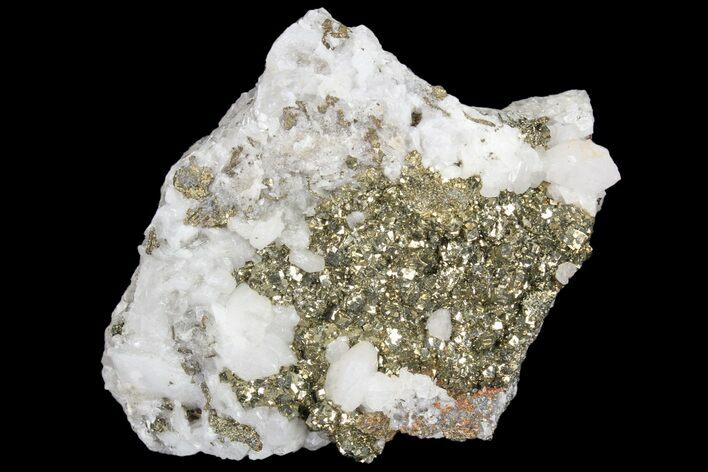 Pyrite On Calcite - El Hammam Mine, Morocco #80731